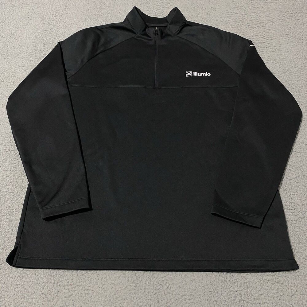 Illumio Pullover Nike Mens XL Black 1/4 Zip Sweatshirt Logo Golf Employee Office